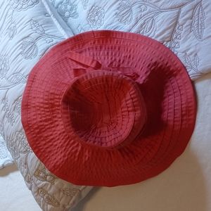 San Diego Hat Company sun hat in bright coral/salmon